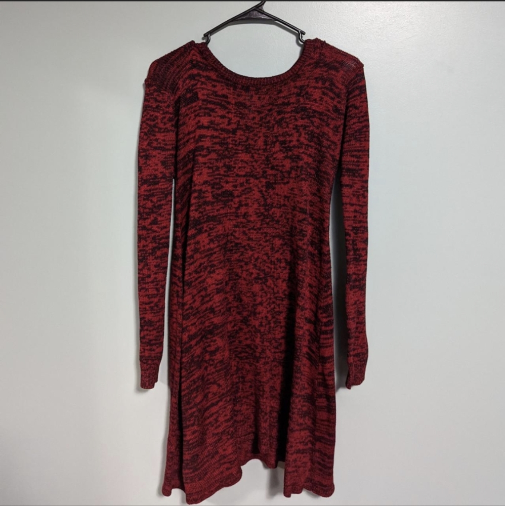 Red sweater dress
